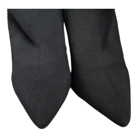 Azalea Wang Black Stretchy Bootie Spool clear High heels US size 7.5 - Picture 9 of 10